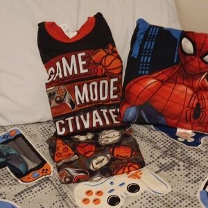 Gaming Kids Pajama Set - Red & Black Graphic